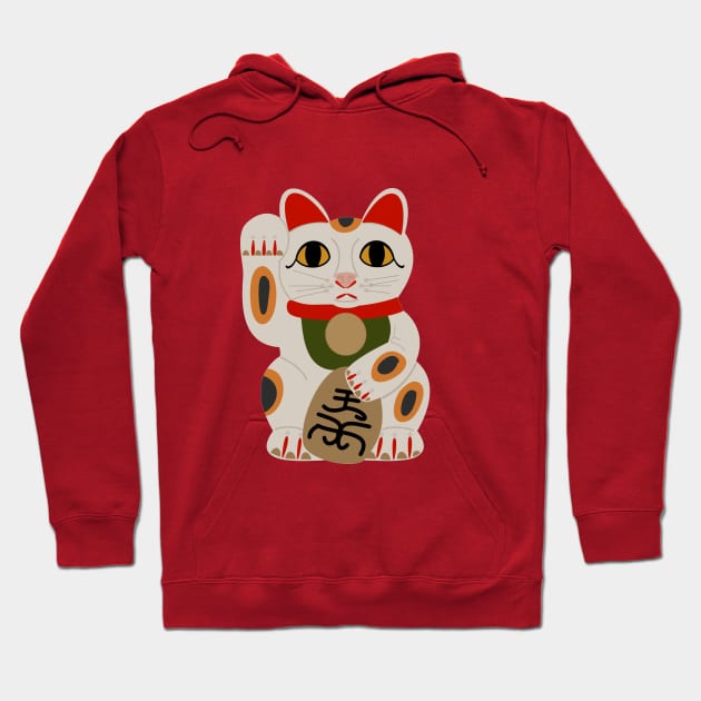 Maneki Neko Hoodie by The Lemon Stationery & Gift Co